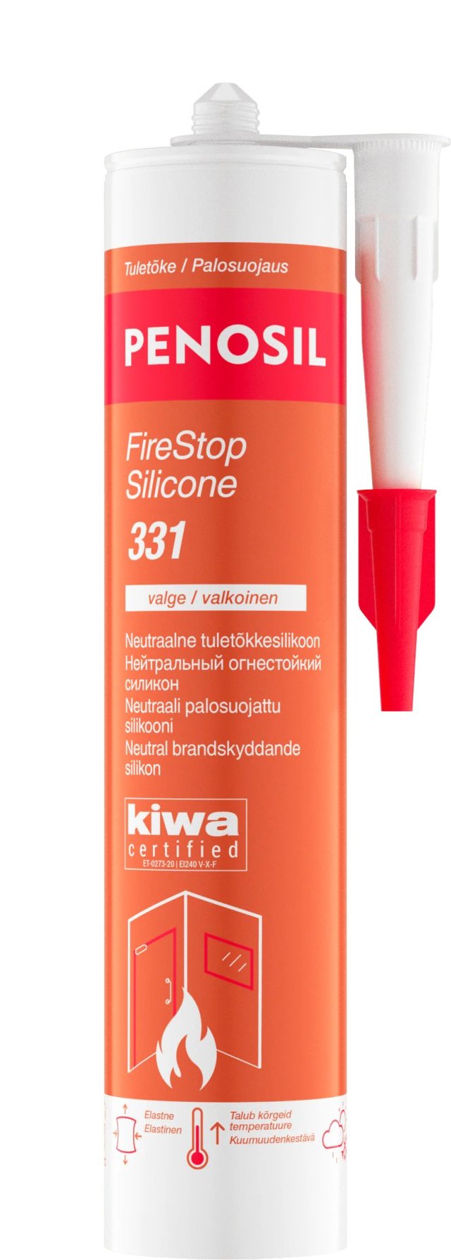 FireStop Silicone 331 - palosilikoni  310ml valkoinen